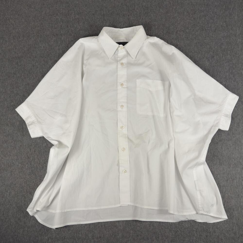 R13 Shirt Womens Small White Oversized Boxy Short Sleeve Button Up Top